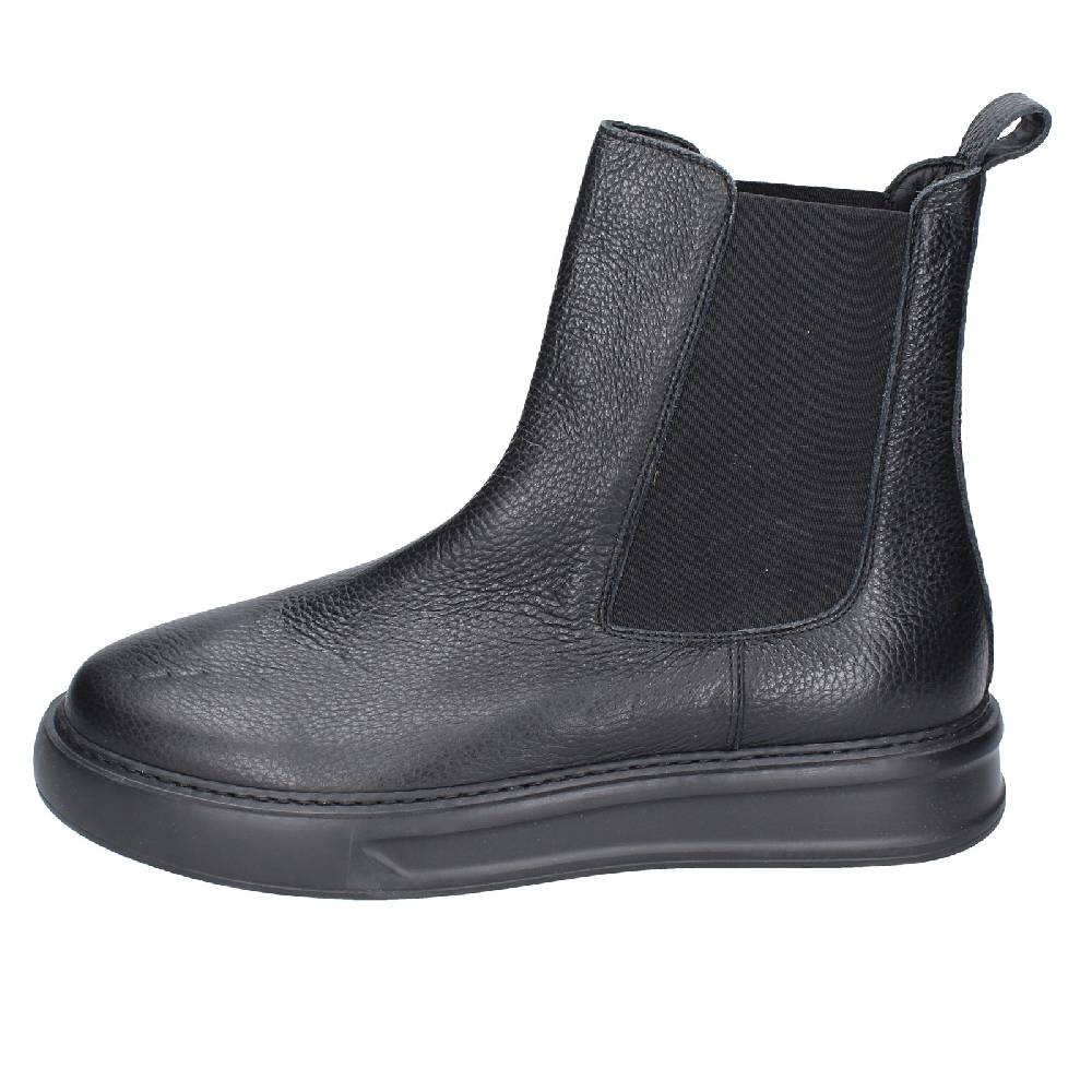 scarpe uomo STOKTON stivaletti nero pelle EX43 Outlet