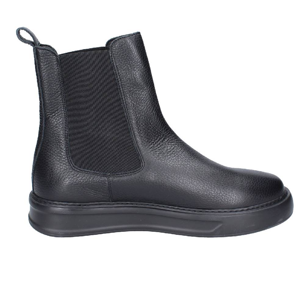 scarpe uomo STOKTON stivaletti nero pelle EX43 Outlet