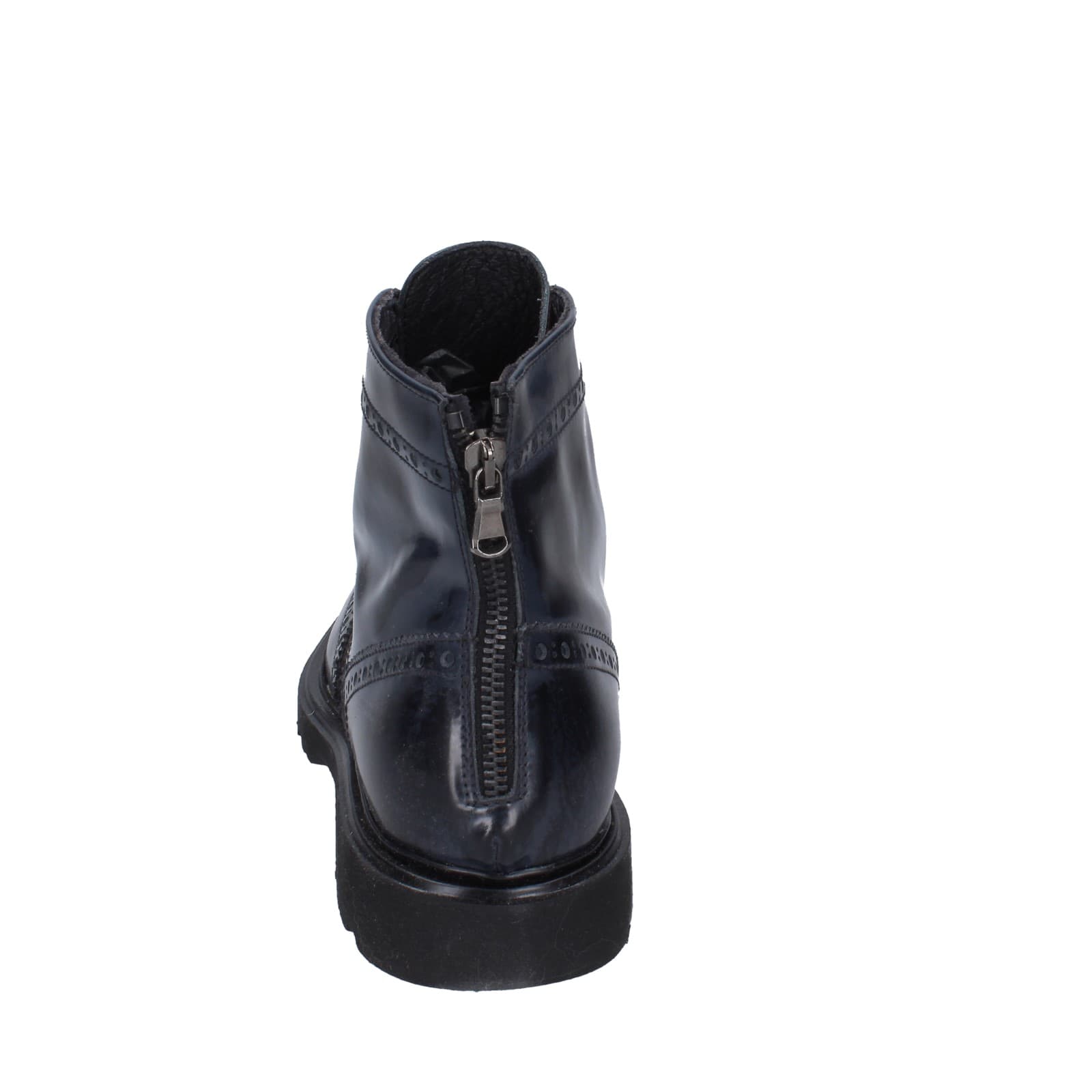 scarpe uomo EVEET stivaletti blu pelle sintetica bordeaux EZ141 Saldi