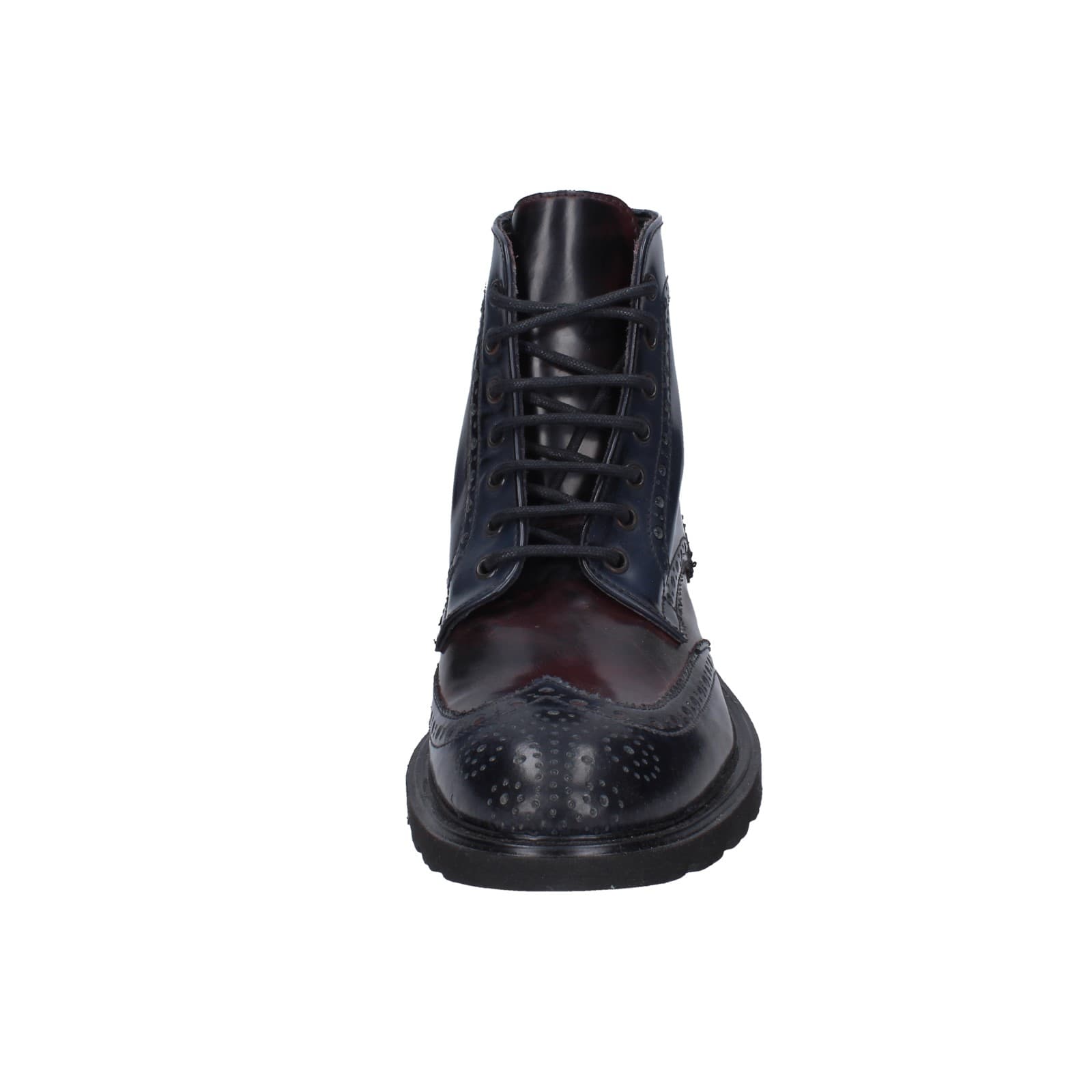 scarpe uomo EVEET stivaletti blu pelle sintetica bordeaux EZ141 Saldi