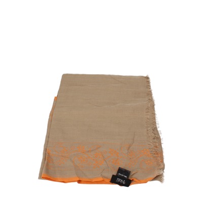 pareo donna NALI' beige cotone arancione AF444 Vendita Economica