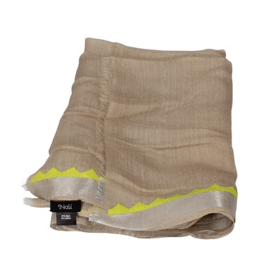 pareo donna NALI' beige seta verde AF445 Saldi Di Fabbrica