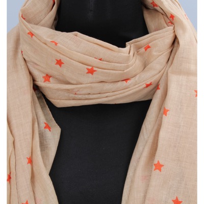 pareo donna NALI' beige cotone arancione AF422 Italy