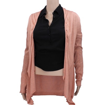 cardigan donna TAVIANI 42 rosa viscosa AN699 Nuovo
