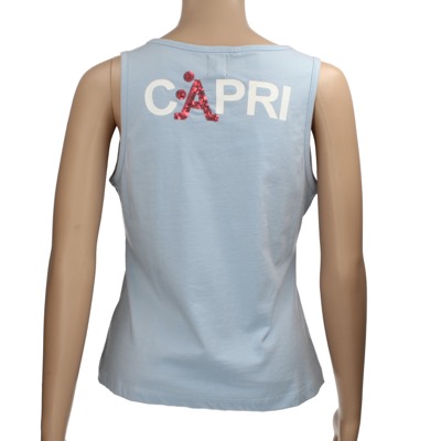 canotta donna A-STYLE tg. S celeste cotone AP11 Promozione