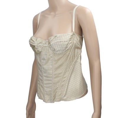 top donna AMULETI 44 beige lino AP14 Spedizione Gratuita