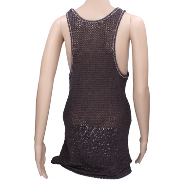 canotta vestito donna INHABIT XS grigio cotone AN675 Qualità Garantita