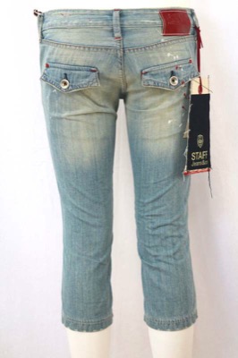 pantaloni donna STAFF JEANS & CO. 27 celeste cotone AR822 Moda