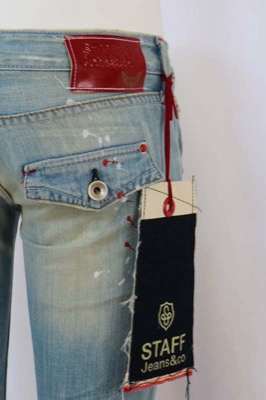 pantaloni donna STAFF JEANS & CO. 27 celeste cotone AR822 Moda