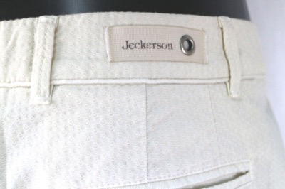 pantaloni donna JECKERSON 30 bianco crema cotone AS276 Italy