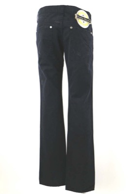 pantaloni donna FRANKIE MORELLO 33 nero cotone AM382 Qualità