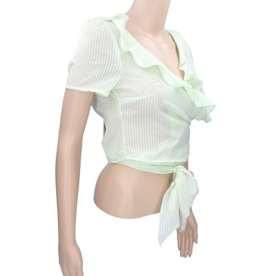 maglia donna ROCCOBAROCCO 42 verde poliestere cotone AP37 Pezzi Unici