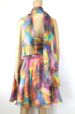 vestito donna ANTONIO NOTARO 50 multicolore poliestere AM437 Prezzo Ridotto