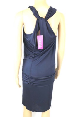 vestito donna ECLA 40 blu acetato AM447 In Vendita