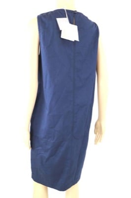 vestito donna MARIELLA ROSATI 50 blu cotone AM396 Saldi