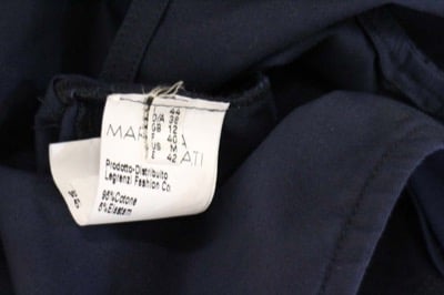 vestito donna MARIELLA ROSATI 50 blu cotone AM396 Saldi