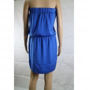 vestito donna BIANCOGHIACCIO blu poliestere AM448 Vendita Calda