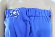 vestito donna BIANCOGHIACCIO blu poliestere AM448 Vendita Calda