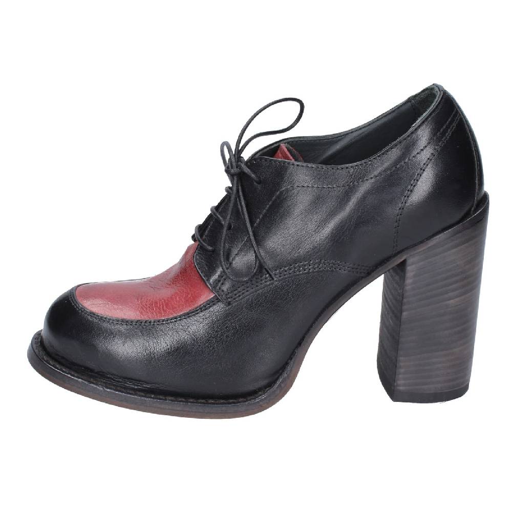scarpe donna MOMA classiche nero pelle viola 85305A EY560 In Linea