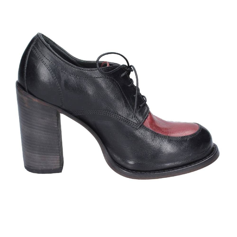 scarpe donna MOMA classiche nero pelle viola 85305A EY560 In Linea