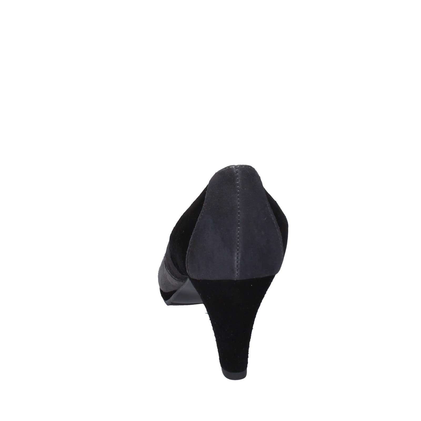 scarpe donna CONFORT decollete nero camoscio grigio EZ369 Prezzo Ridotto