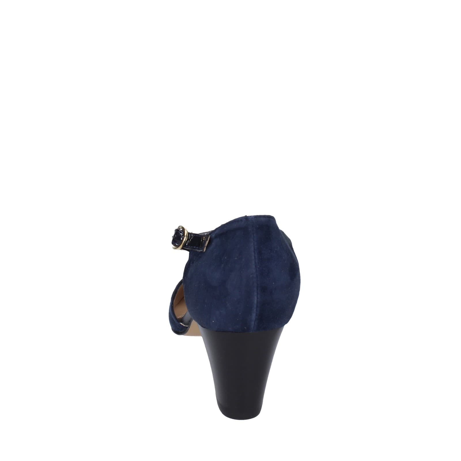 scarpe donna CONFORT decollete blu camoscio strass EZ370 Sottocosto