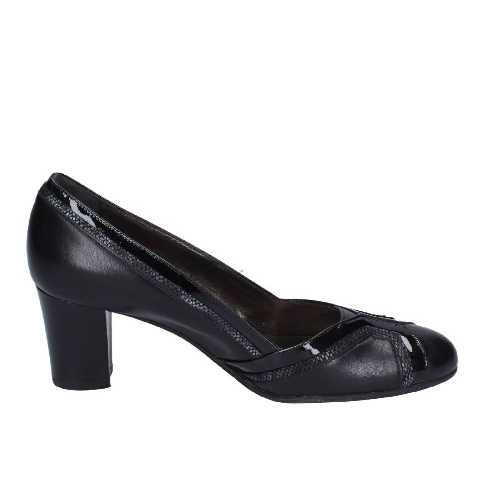 scarpe donna CONFORT decollete nero pelle vernice EZ371 Convenienza