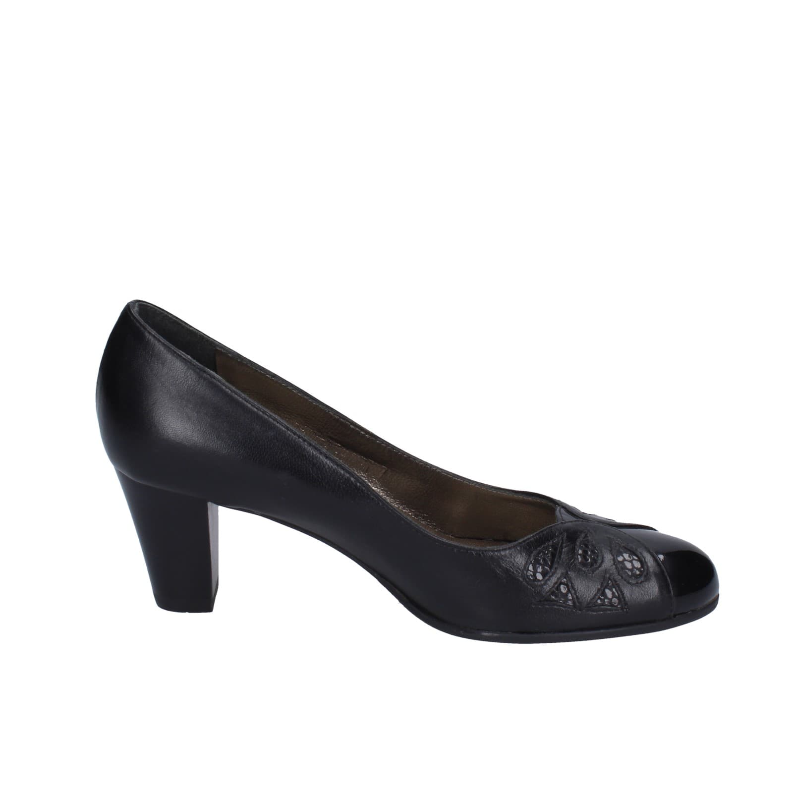 scarpe donna CONFORT decollete nero pelle EZ417 Offerta