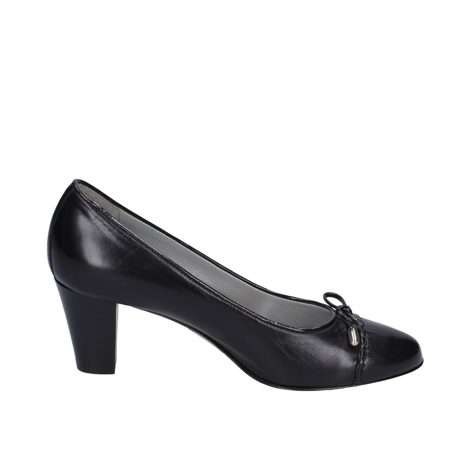 scarpe donna CONFORT decollete nero pelle EZ412 Economico