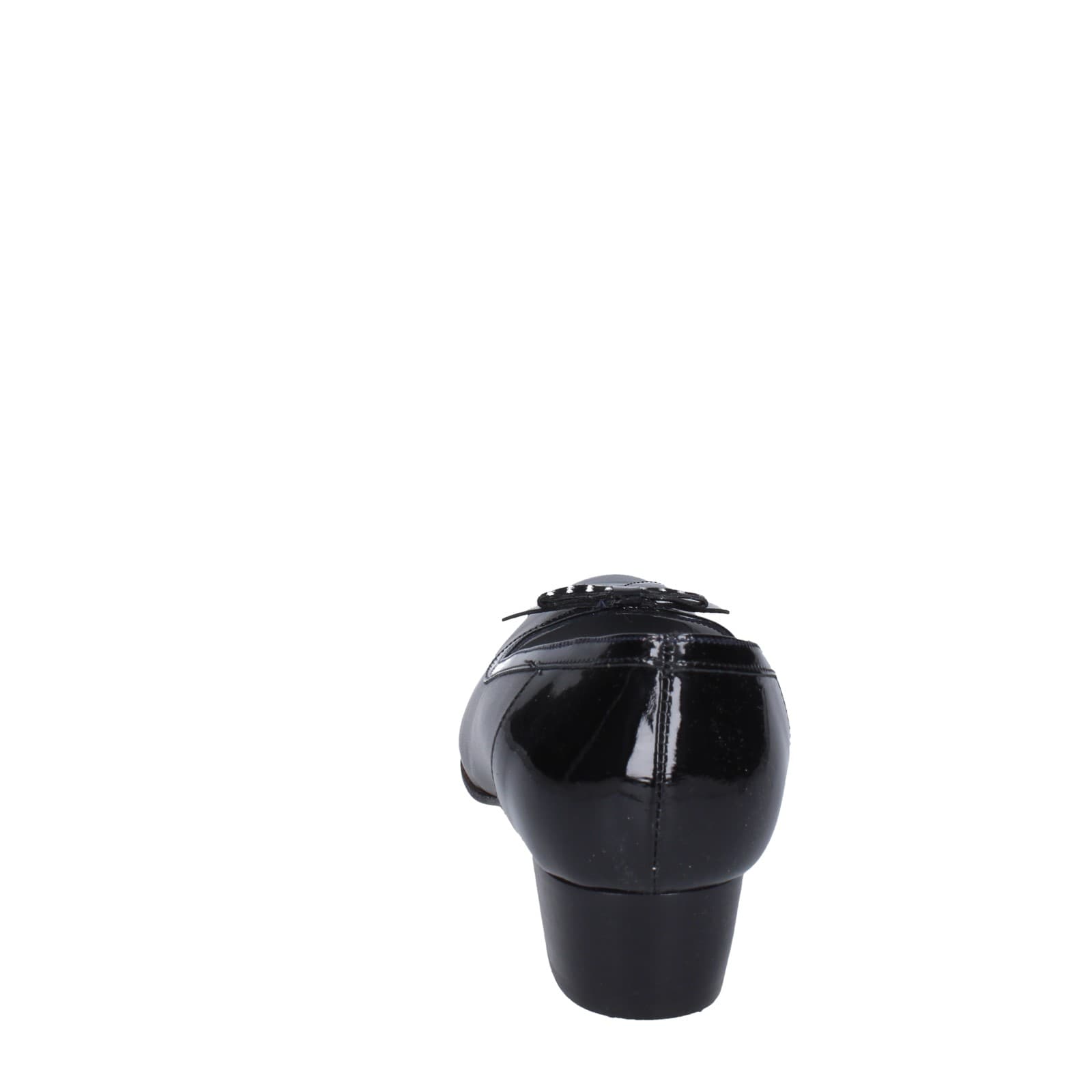 scarpe donna CONFORT decollete nero pelle vernice EZ398 Saldi