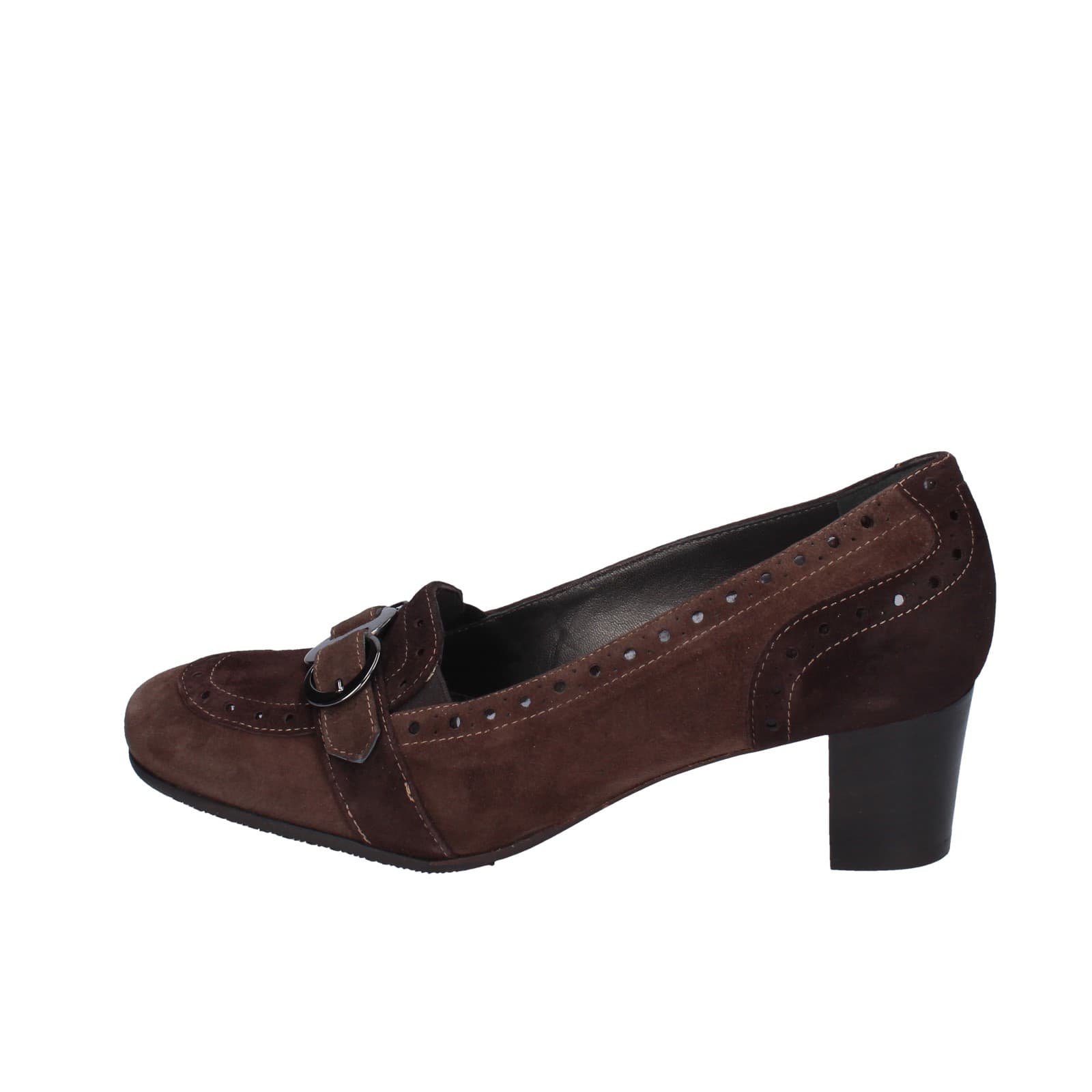scarpe donna CONFORT decollete marrone camoscio 1607 EZ338 Hotsell