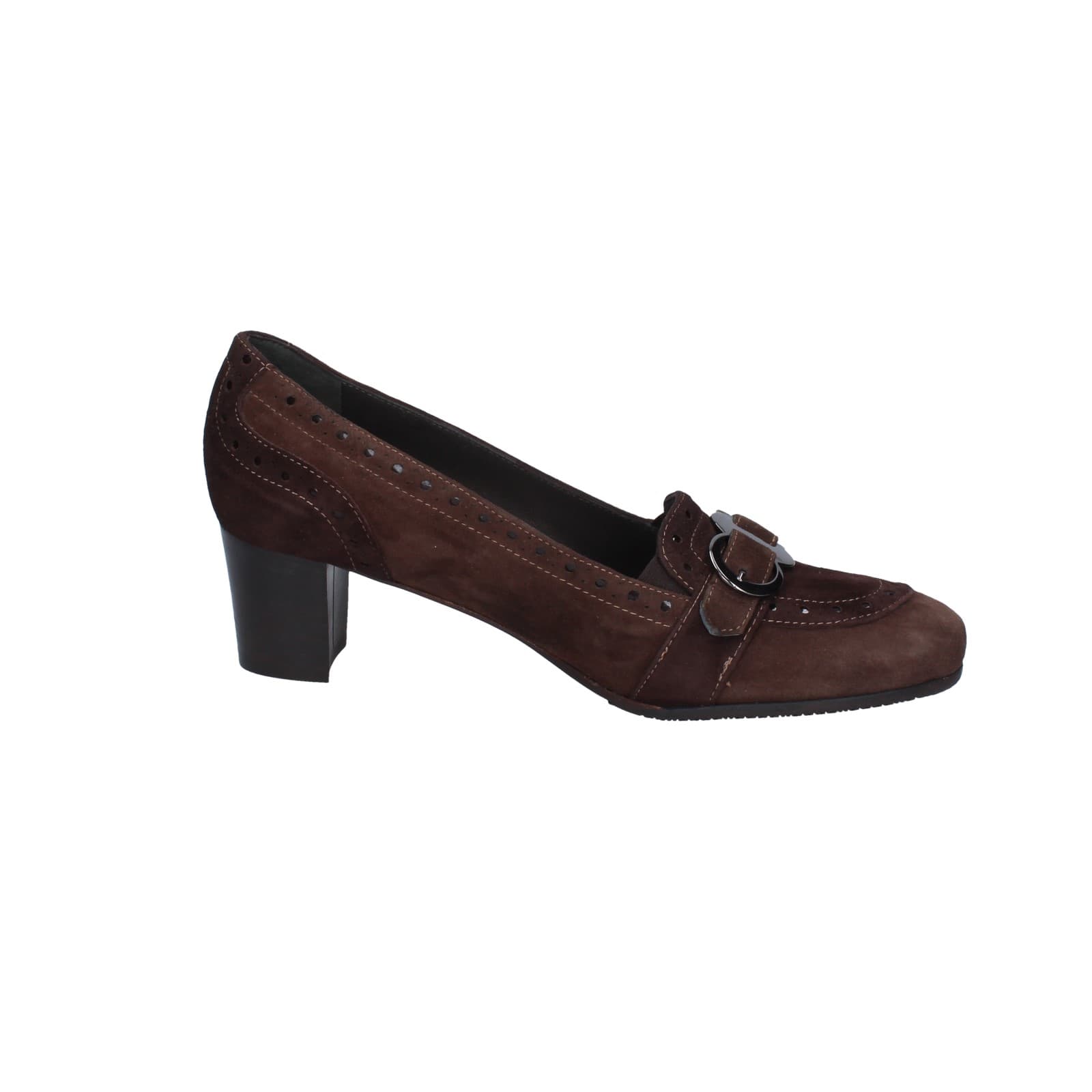 scarpe donna CONFORT decollete marrone camoscio 1607 EZ338 Hotsell