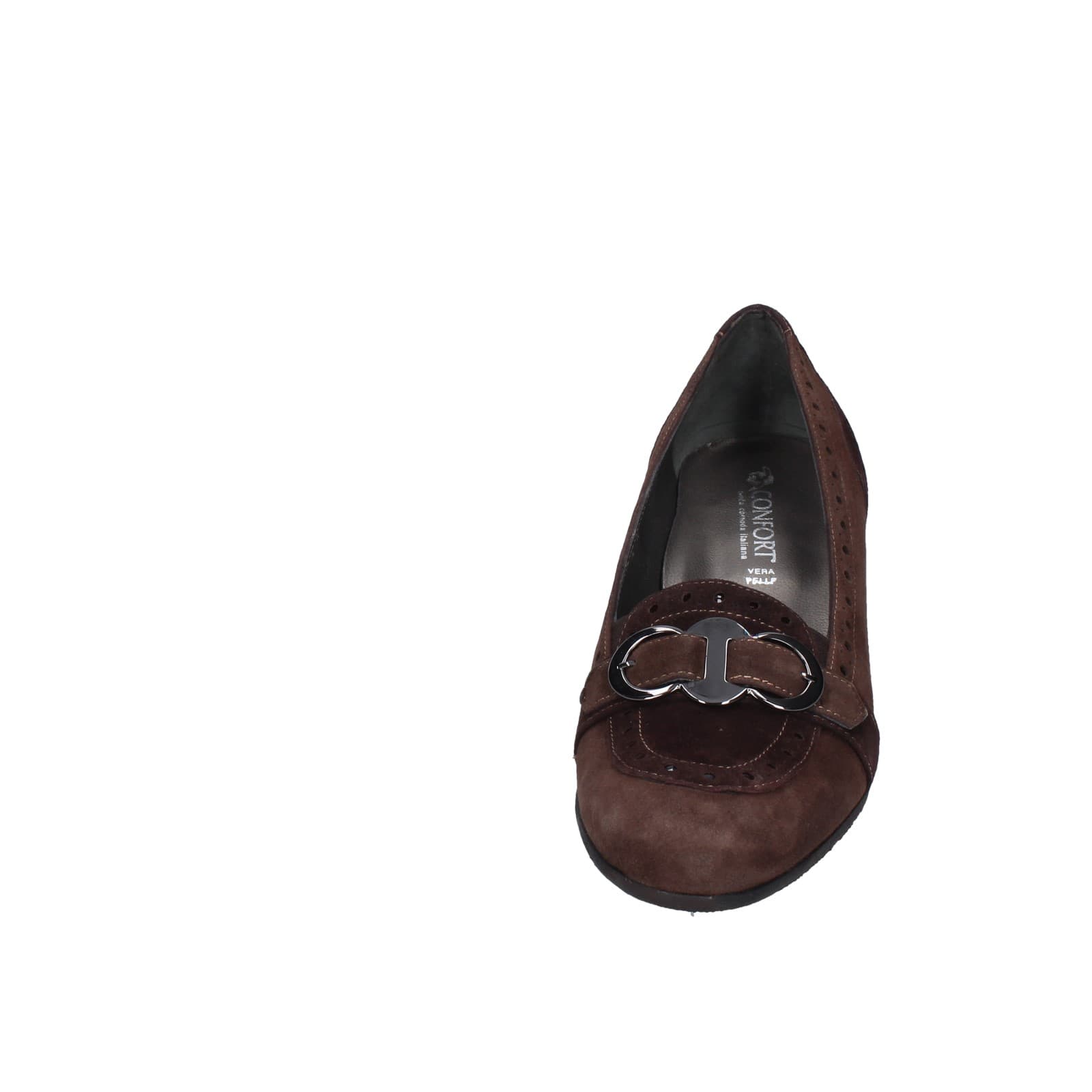 scarpe donna CONFORT decollete marrone camoscio 1607 EZ338 Hotsell