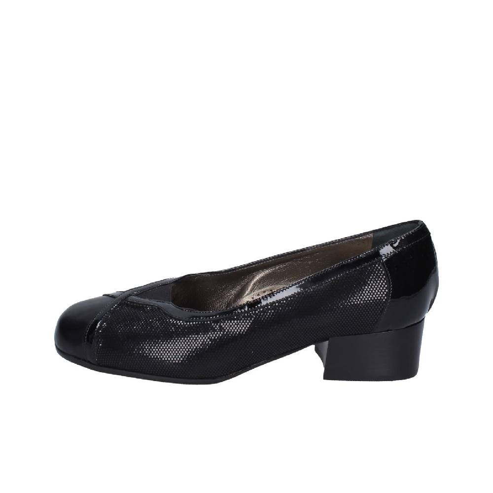 scarpe donna CONFORT decollete nero pelle vernice EZ401 Vendita Economica
