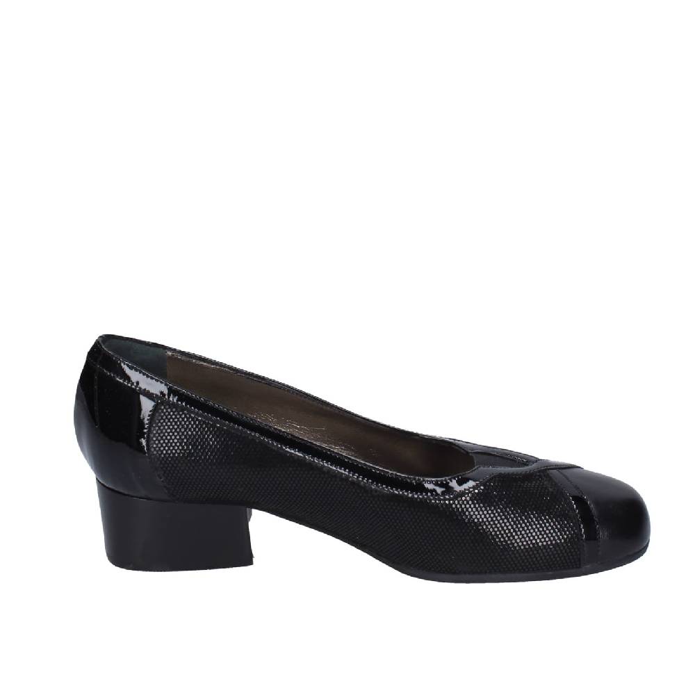 scarpe donna CONFORT decollete nero pelle vernice EZ401 Vendita Economica