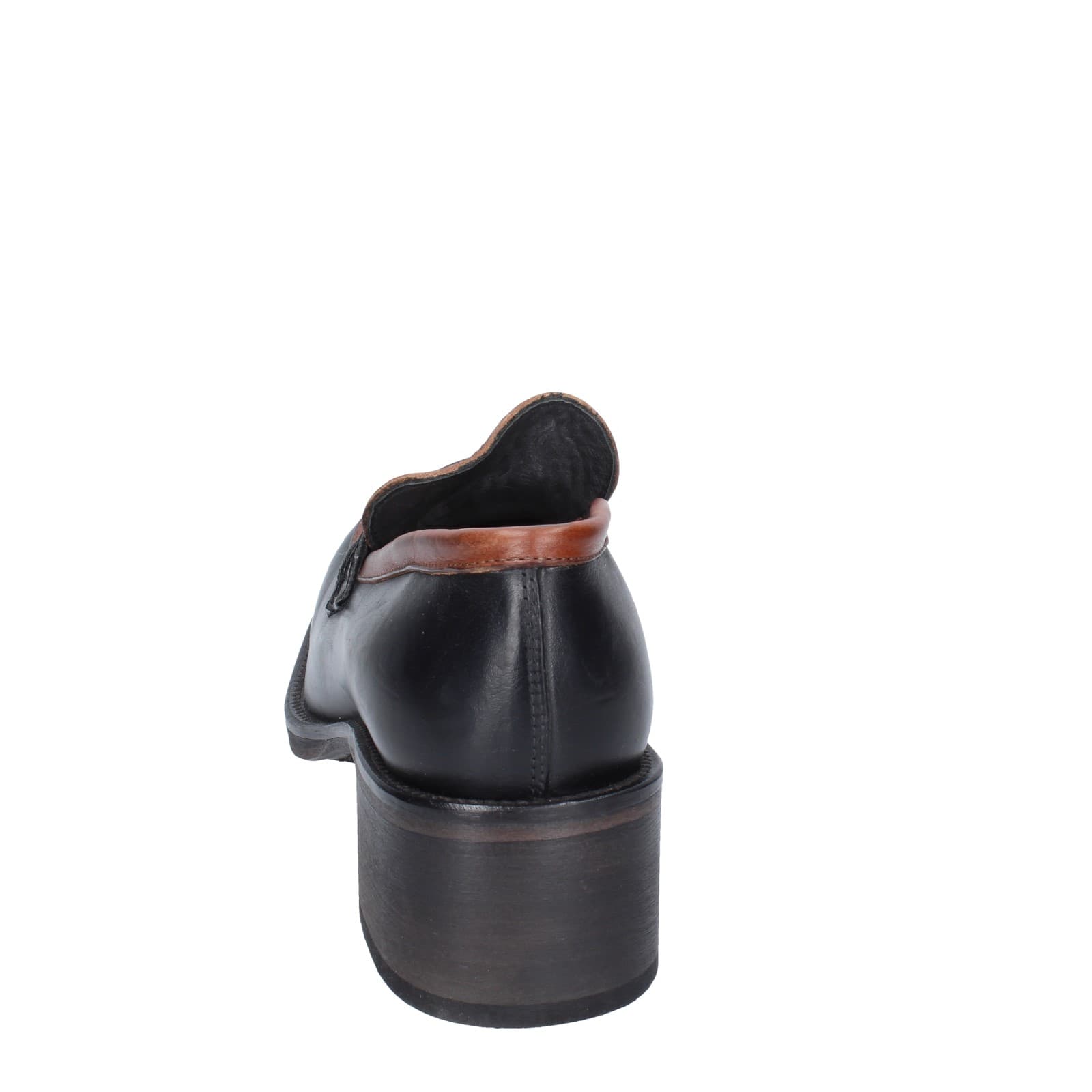 scarpe donna MOMA mocassini marrone pelle nero 72304E EY559 2025