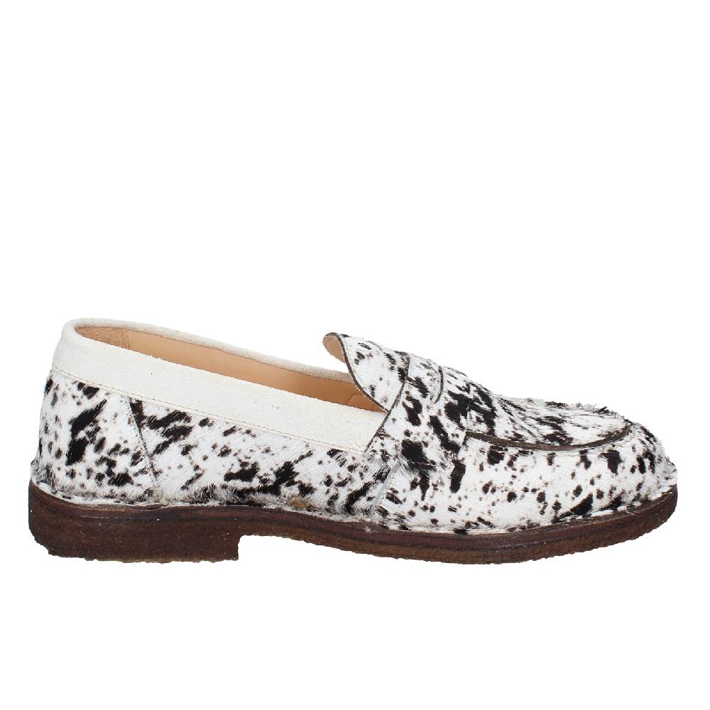 scarpe donna ASTORFLEX mocassini bianco cavallino nero camoscio EY780 Nuovo