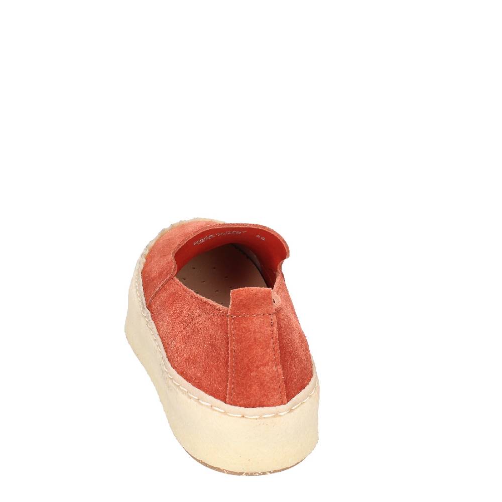 scarpe donna ASTORFLEX mocassini rosso camoscio EY838 Vendita