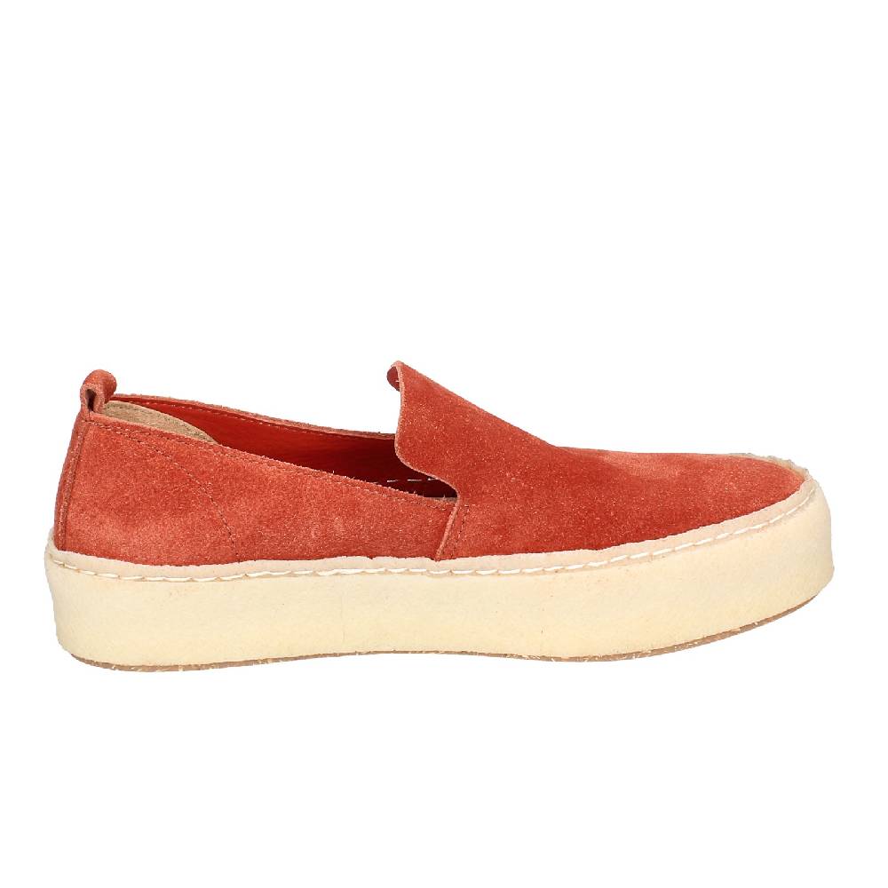 scarpe donna ASTORFLEX mocassini rosso camoscio EY838 Vendita