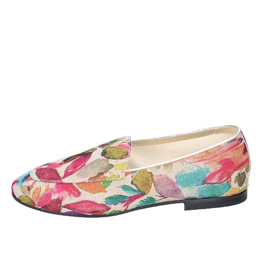scarpe donna ANNIEL mocassini multicolore tessuto EY674 Promozione