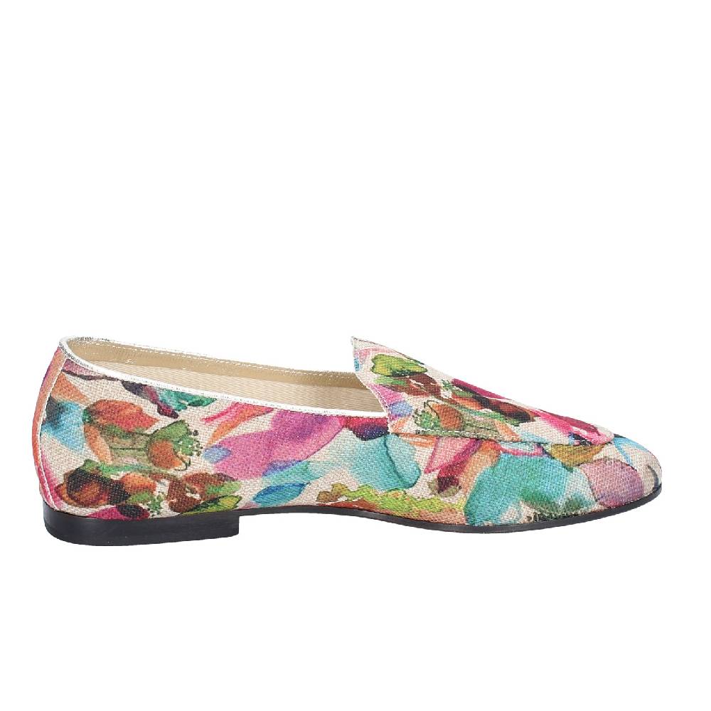 scarpe donna ANNIEL mocassini multicolore tessuto EY674 Promozione
