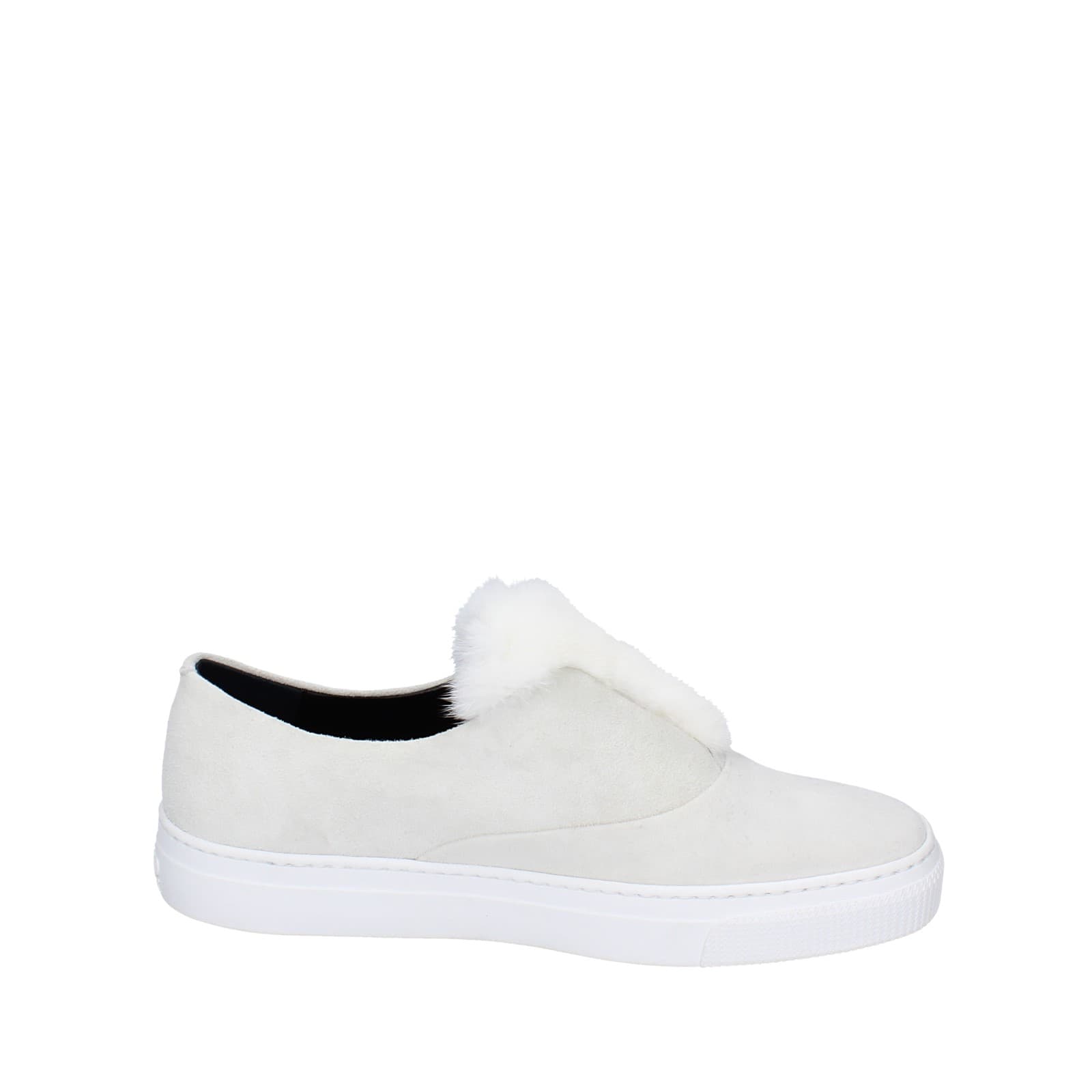 scarpe donna ZCD MONTREAL mocassini bianco camoscio pelliccia HAMILTON EY214 Soddisfazione Garantita