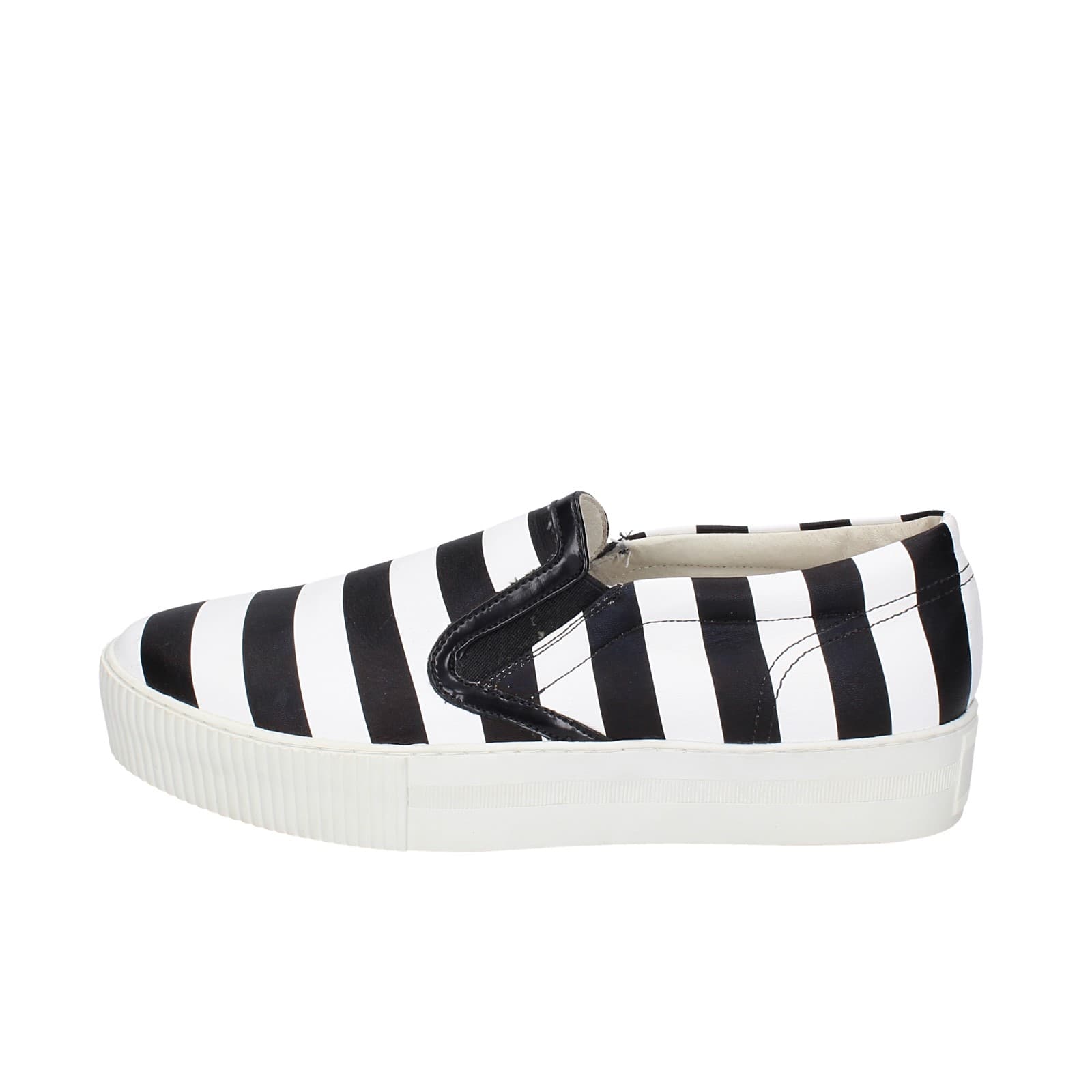 scarpe donna CULT mocassini bianco pelle nero EY359 Acquista Ora