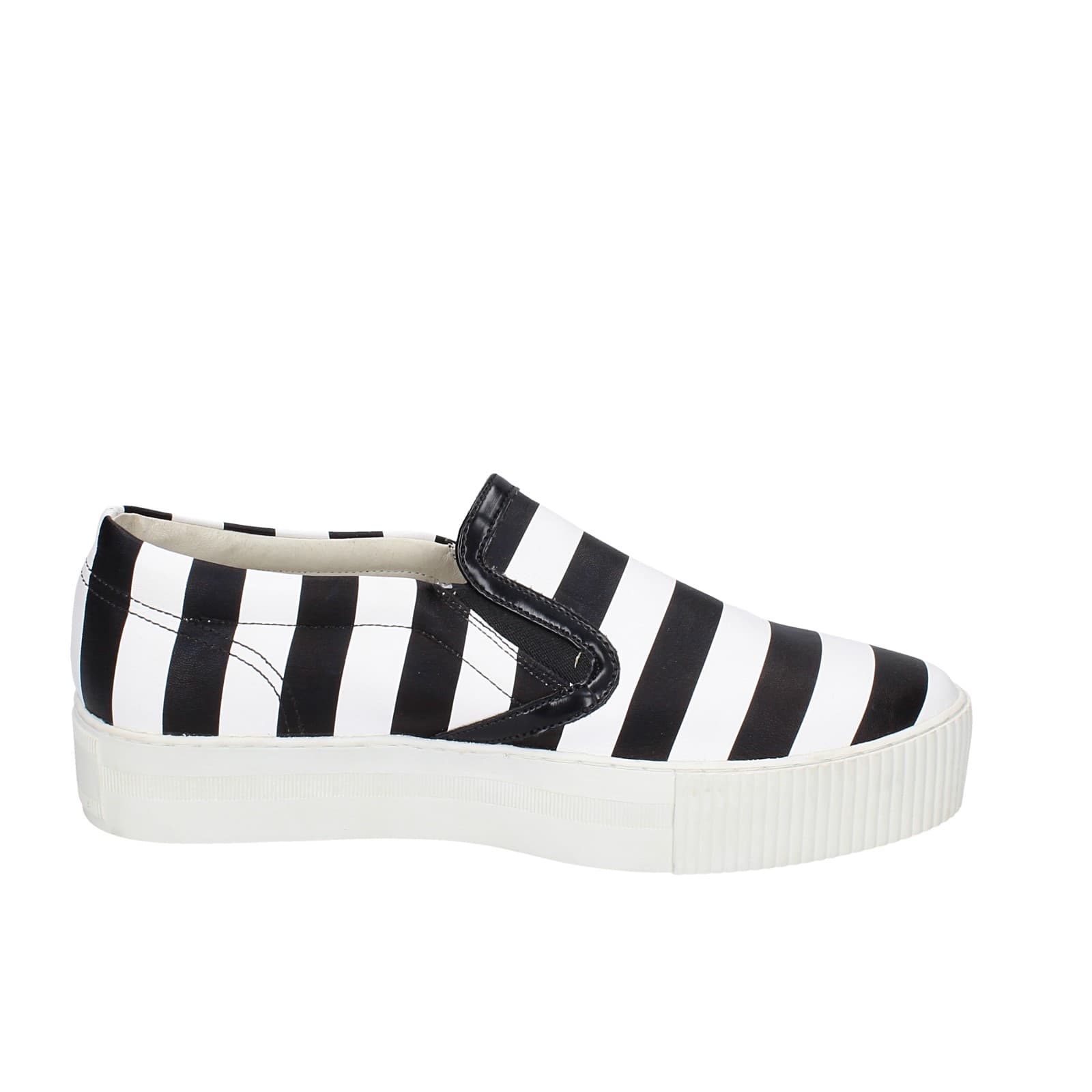 scarpe donna CULT mocassini bianco pelle nero EY359 Acquista Ora