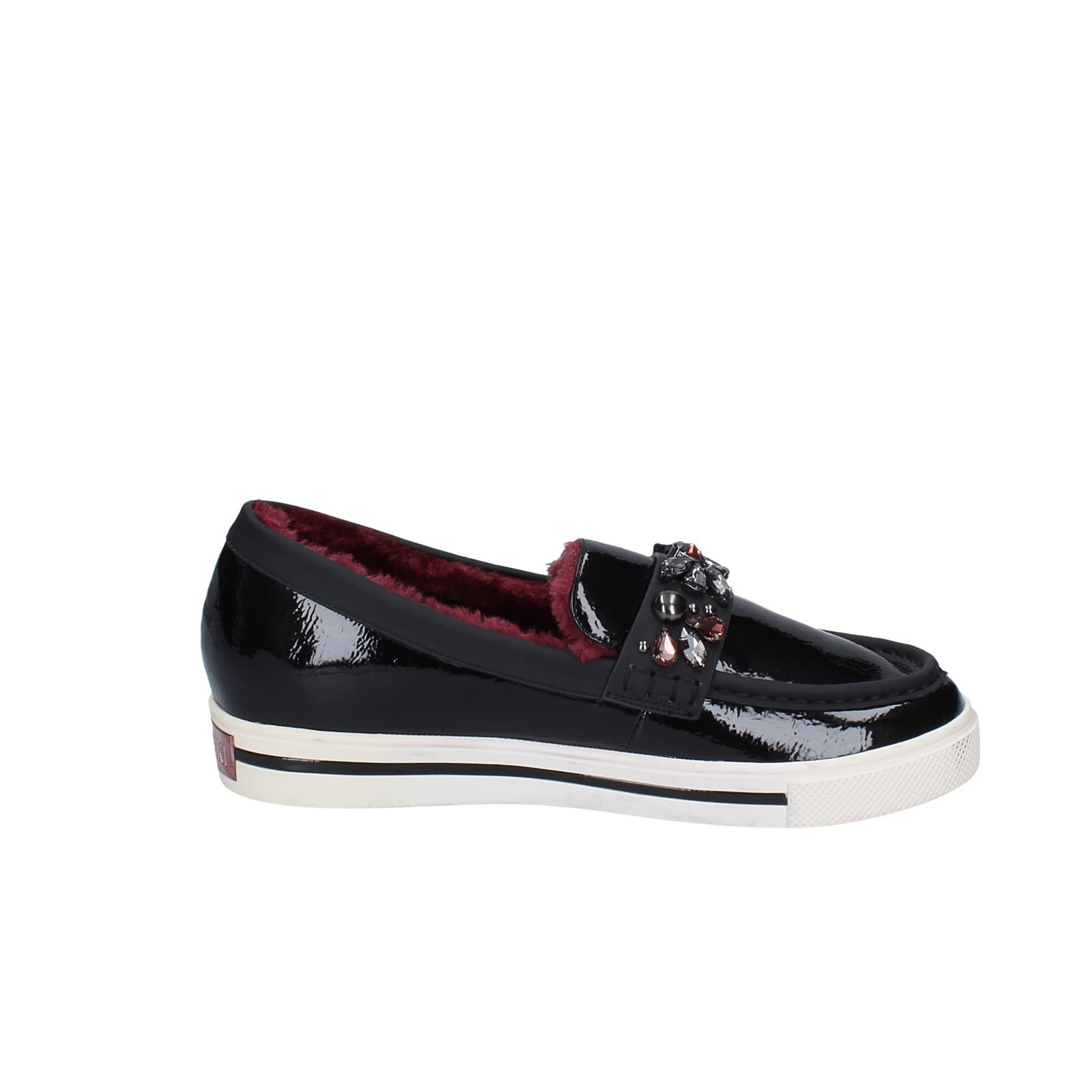 scarpe donna LUCIANO BARACHINI mocassini nero vernice EY169 Promozione Limitata