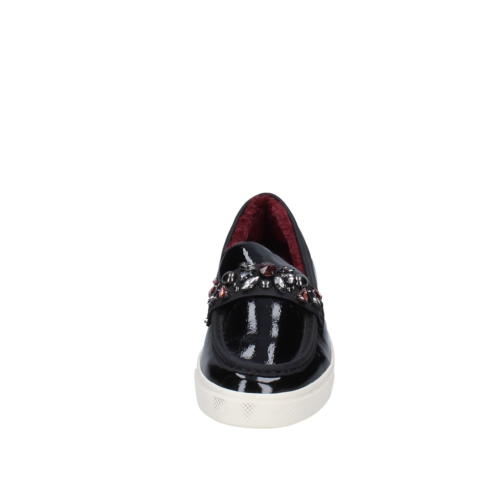 scarpe donna LUCIANO BARACHINI mocassini nero vernice EY169 Promozione Limitata
