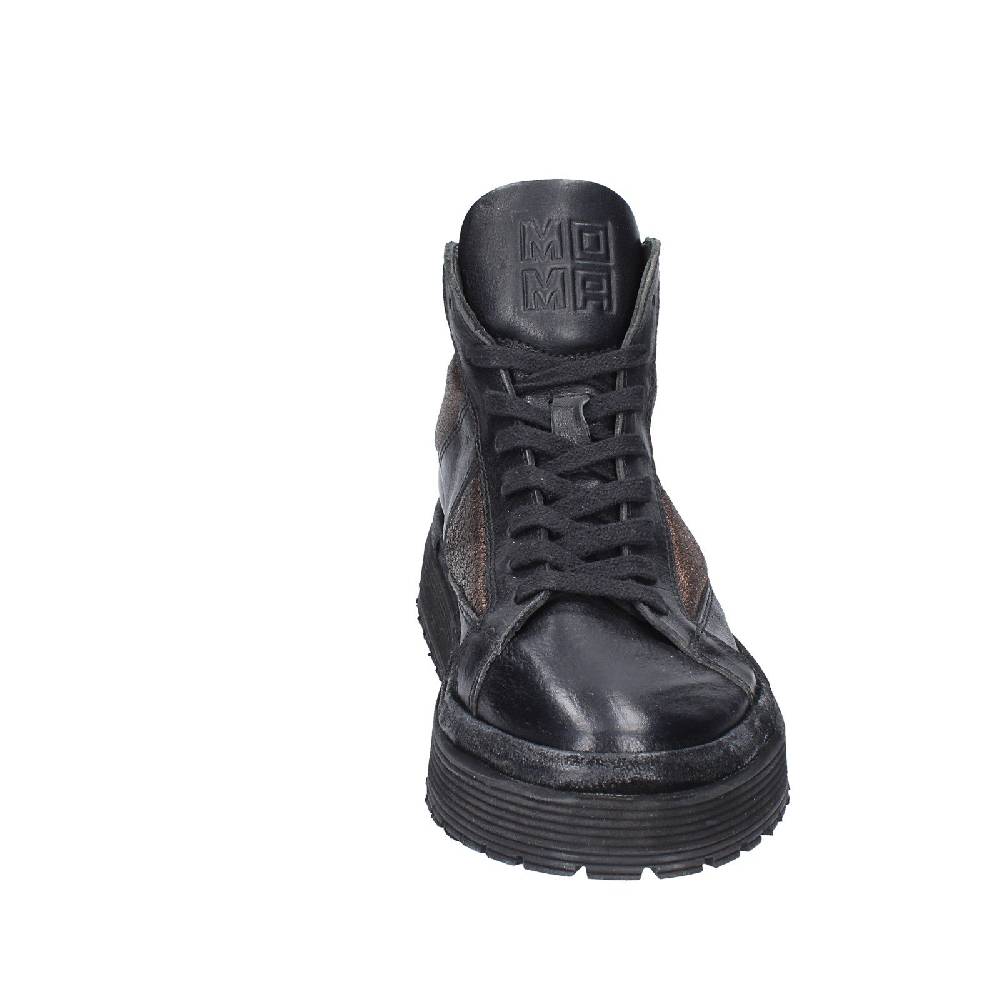 scarpe donna MOMA sneakers nero pelle bronzo 1BW316 EY622 Novità