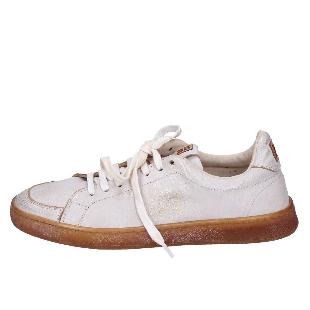 scarpe donna MOMA sneakers bianco pelle platino 49401A VINTAGE EX442 Sconto