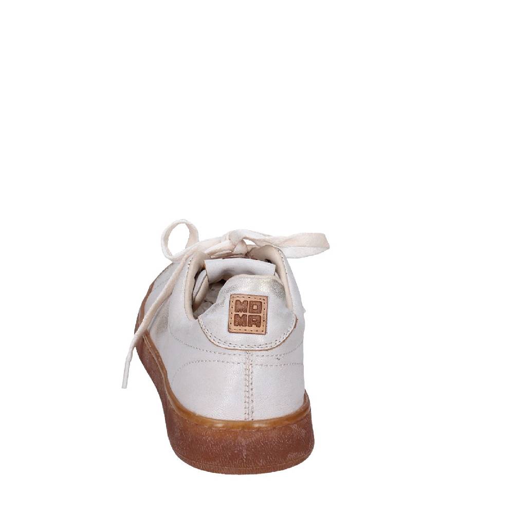 scarpe donna MOMA sneakers bianco pelle platino 49401A VINTAGE EX442 Sconto