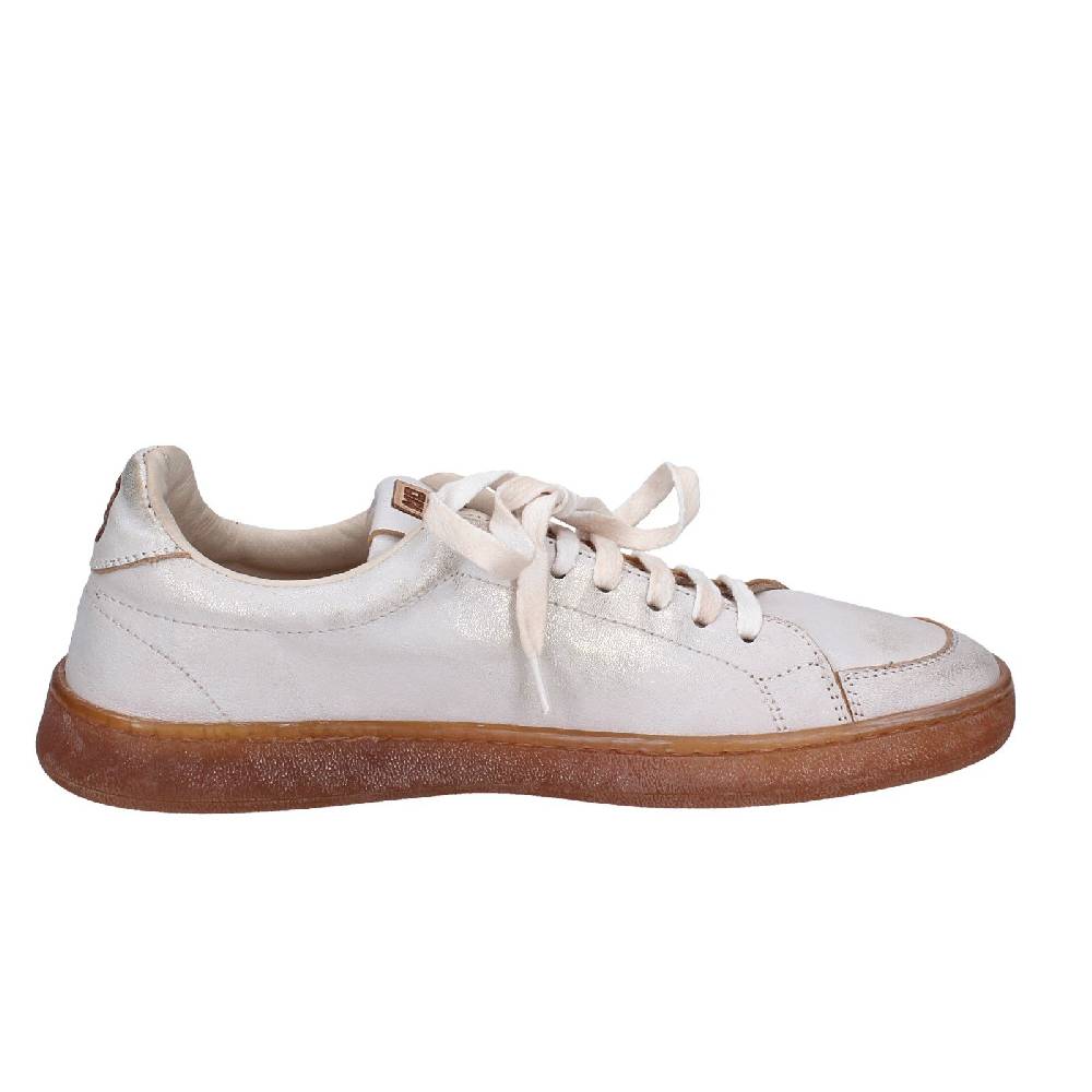 scarpe donna MOMA sneakers bianco pelle platino 49401A VINTAGE EX442 Sconto